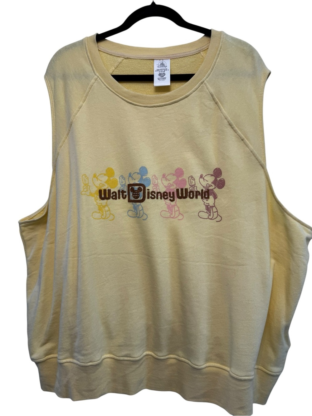 Walt Disney World Yellow Mickey Sleeveless Sweatshirt